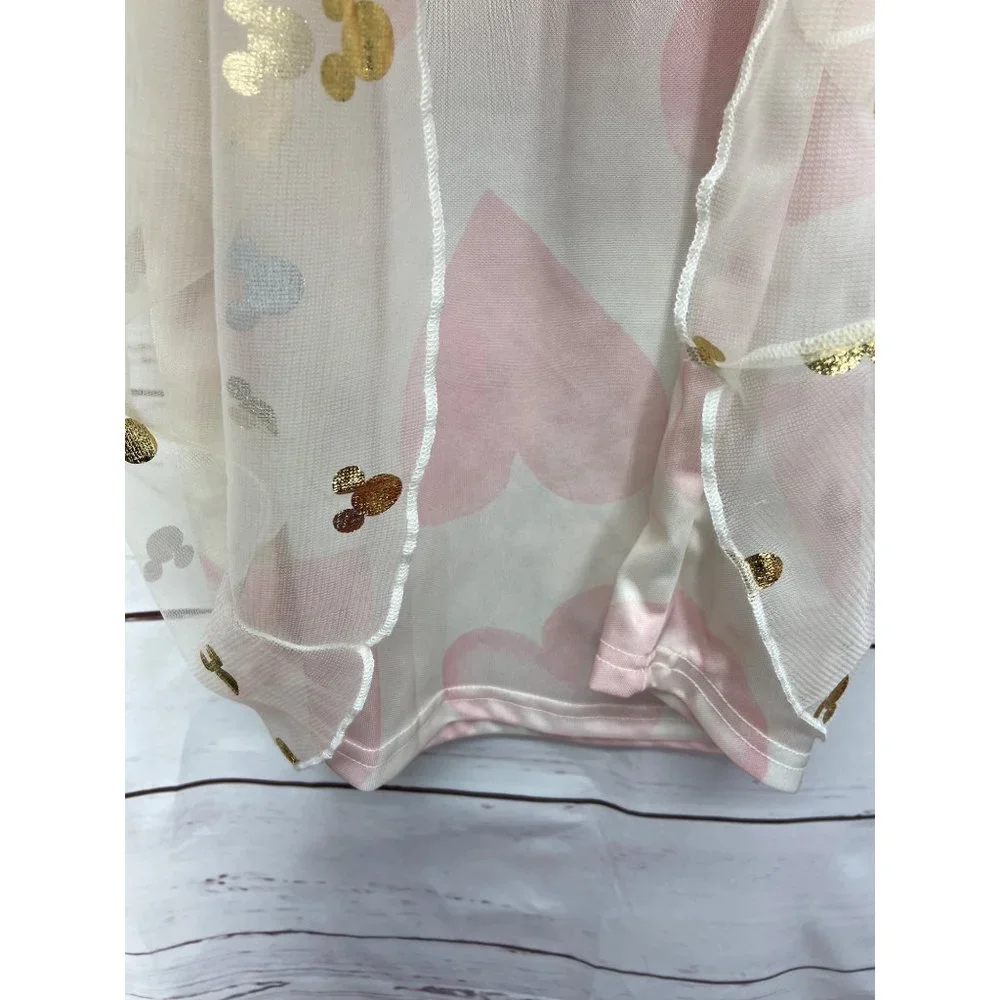 Disney Minnie Mouse Toddler Girl's Valentine's Day Foil Hearts Nightgown, Gown 4 - Picture 5 of 7
